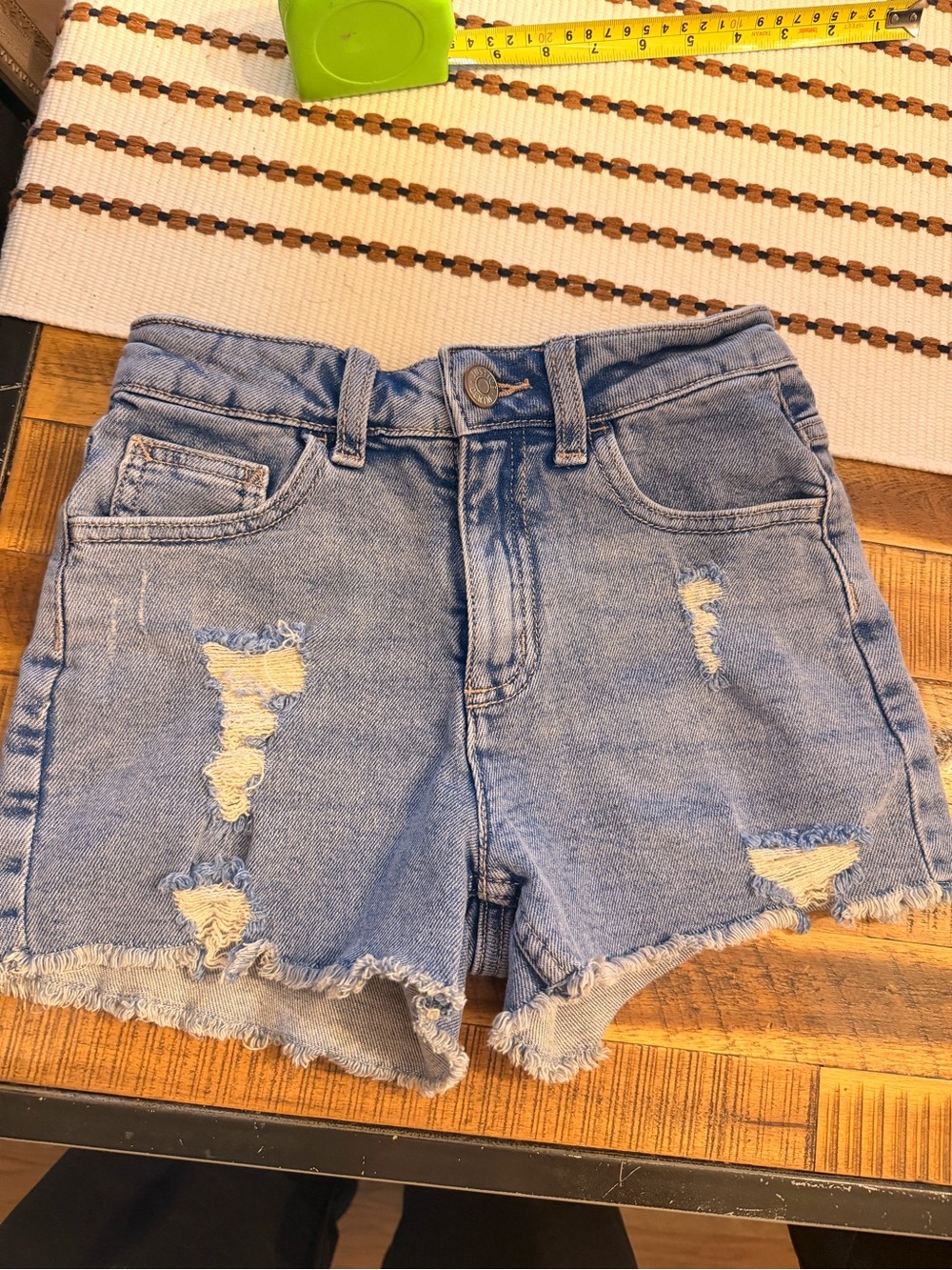 Girls justice size 10 Jean shorts distressed